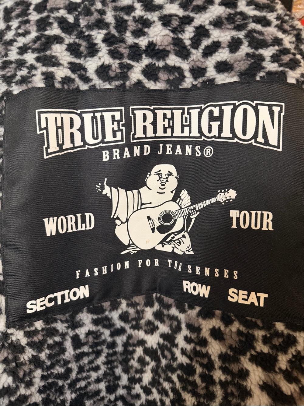 True Religion Black Jacket with White Logo Label - Picture 3 of 4